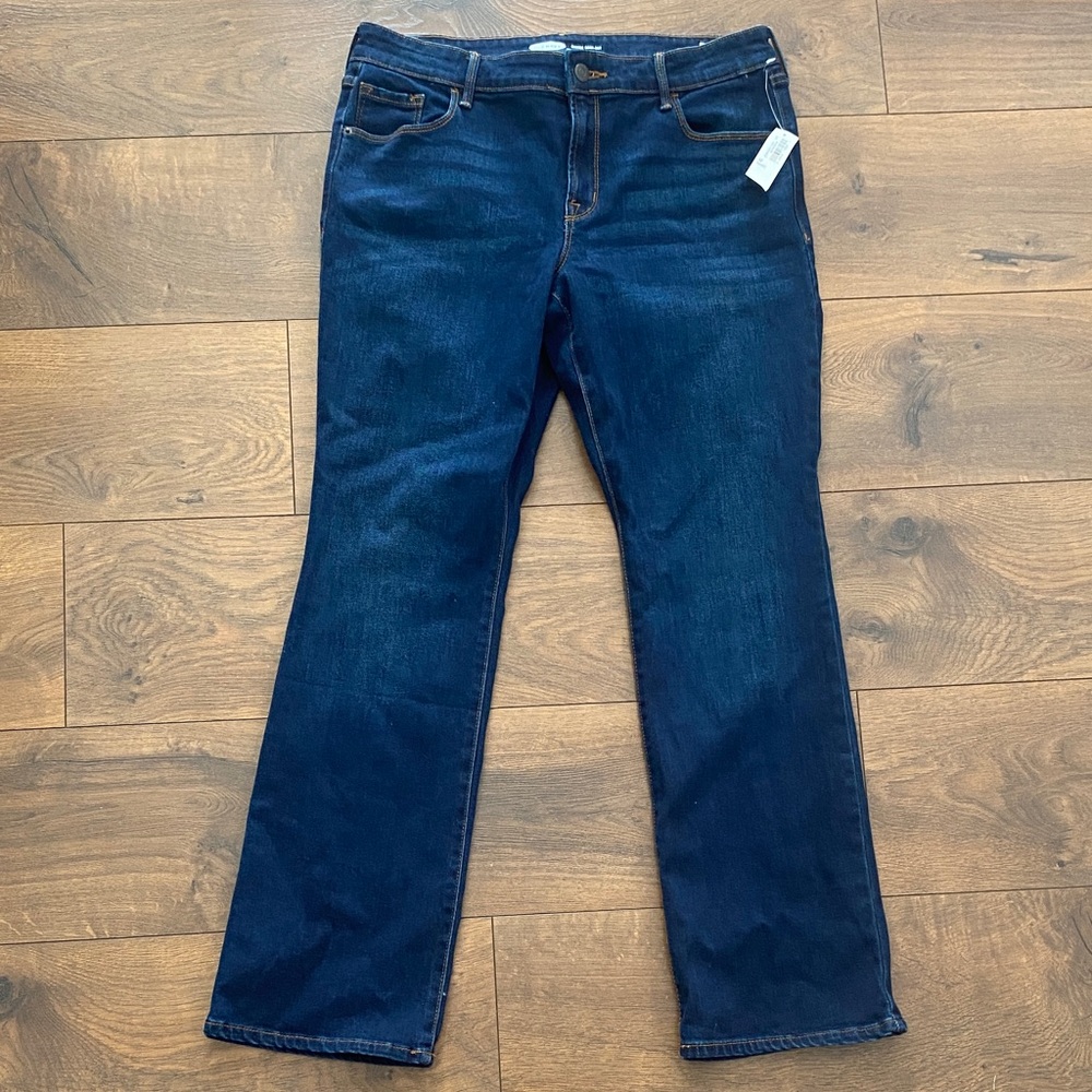 NWT Old Navy Kicker Boot Cut Classic Blue Women's Jeans 12 Short